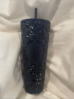 Starbucks 2024 Gemstone 24 oz Venti Cup w/Straw in Navy/Midnight Blue SC1